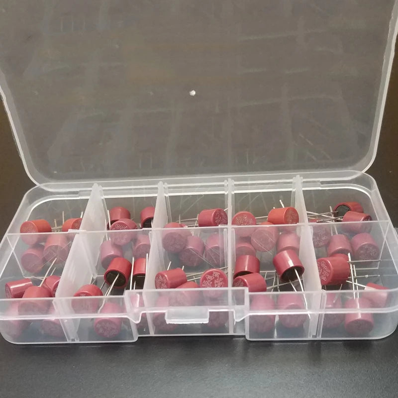 50Pcs/box 382 Circular Plastic Fuses Assortment Kit, 9 Values (0.5A-10A) Cylindrical Electrical Fuse Set for TV PCB Repair