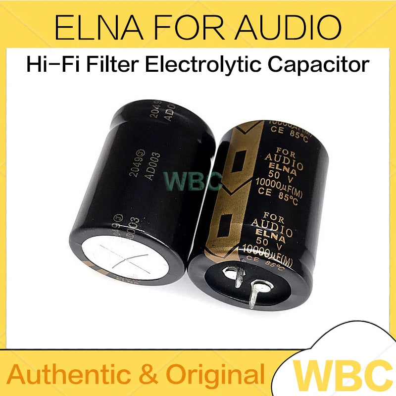 2Pcs/Lot ELNA FOR AUDIO Series  35V 50V 63V 80V 100V 6800UF 4700UF 8200UF 10000UF Hi-Fi Filter Electrolytic Capacitor Original