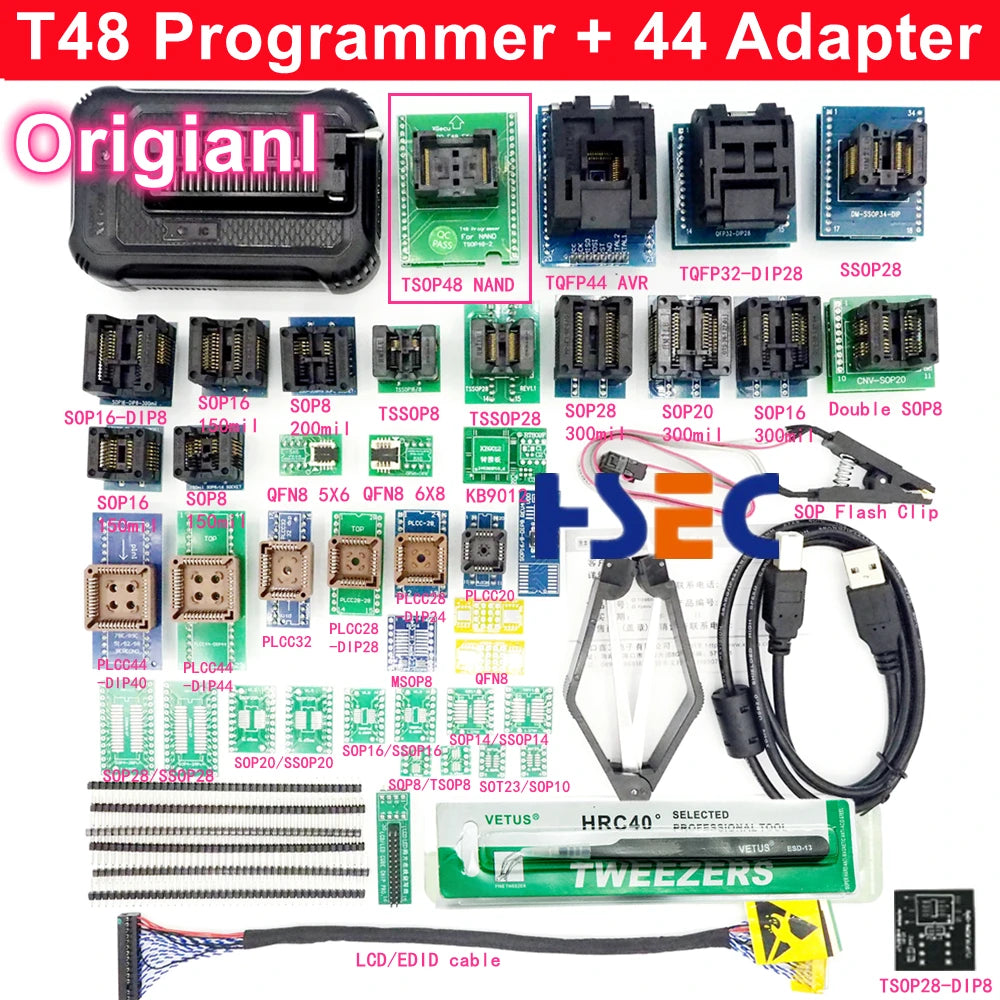 100% Original XGecu T48 [TL866-3G] programmer EPROM/MCU/SPI/Nor/NAND Flash/EMMC/ IC TESTER/ TL866CS A TL866II plus universal