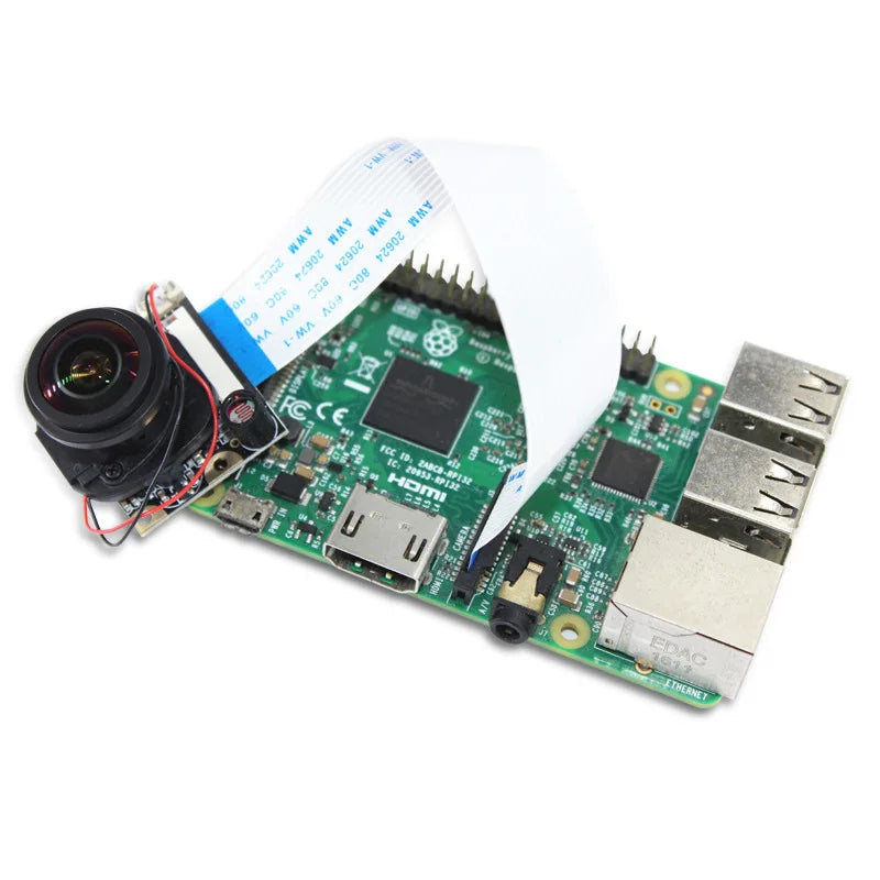 Raspberry Pi 4 Camera 5MP 1080P Night Vision Fisheye IR-CUT Camera Infrared Light OV5647 Webcam for Raspberry Pi 4B 3B+ 3B Zero