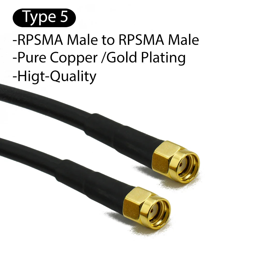 RG58 SMA Male to SMA Female 50ohm Coaxial Cable Low Loss RF Coax Assembly WiFi Antenna Extension Cable Connector Adapter Pigtail