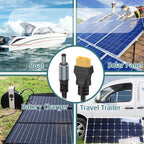 16AWG XT60 Female To DC5521 Male Power Cable Adapter for Solar Power Station and Laptops