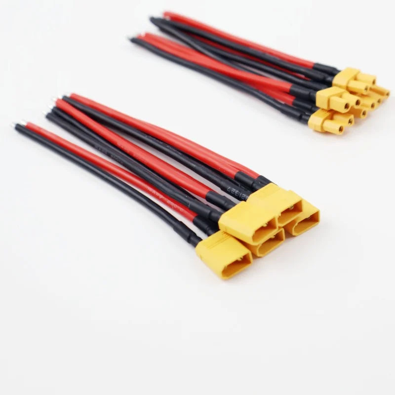 XT30 Pigtail Plug Male and Female Connector with 100mm 16AWG Tinned Wire Cable for RC Fixed Wing Lipo Battery FPV Drone Charger
