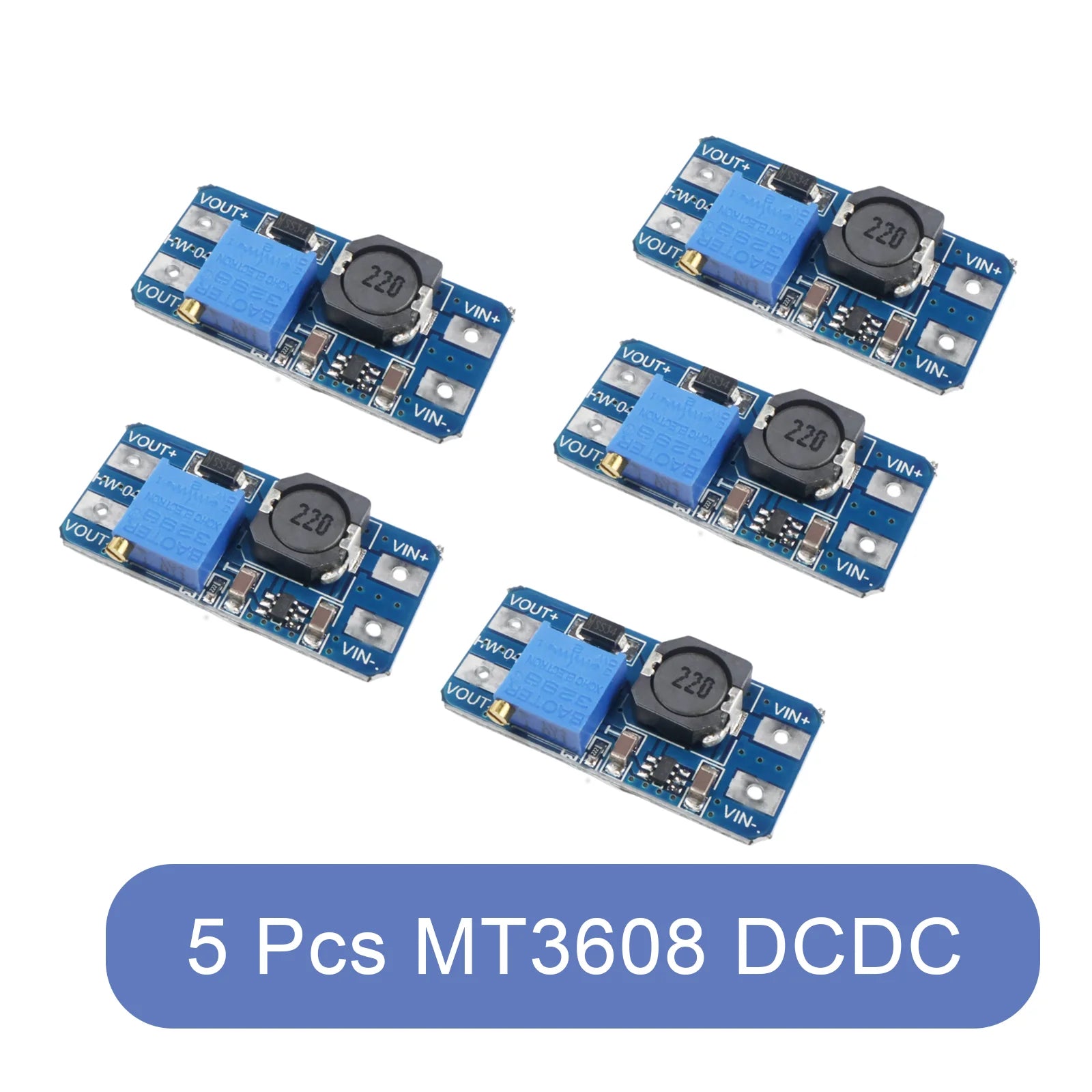 SX1308 MT3608 Boost Converter Step Up Module 2-24V to 2-28V 2A Adjustable High Efficiency for DIY