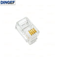 4Pin 6Pin 8Pin Cable End Connectors Plugs telephone connector internet connector RJ9 4P4C RJ11 6P4C 6P6C RJ45 8P8C Crystal