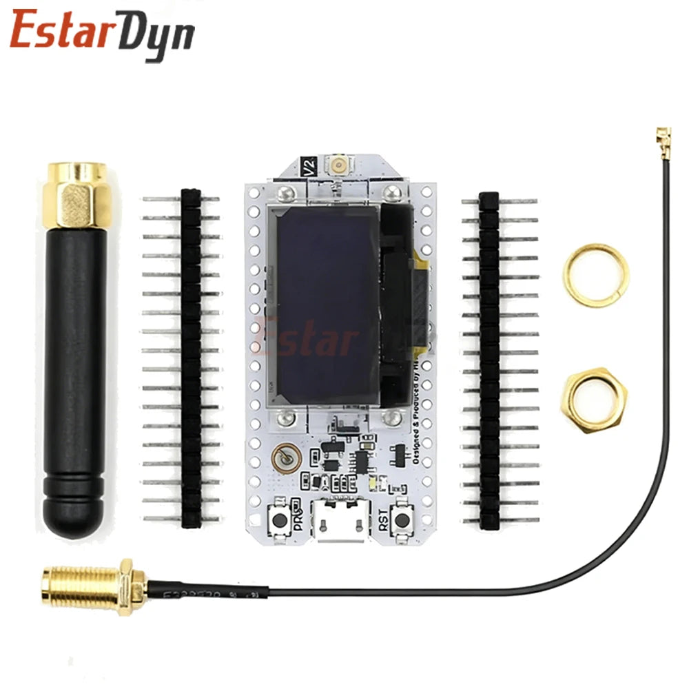Estardyn ESP32 LoRa Development Board SX1276 868MHz 915MHz 0.96" OLED Display WiFi Bluetooth Combo IoT Node