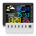 2025 Digital Thermometer Wireless Weather Station with 8.3'' Color Touchscreen 3-in-1 Thermo-hygrometer Sensor Dew Point Monitor