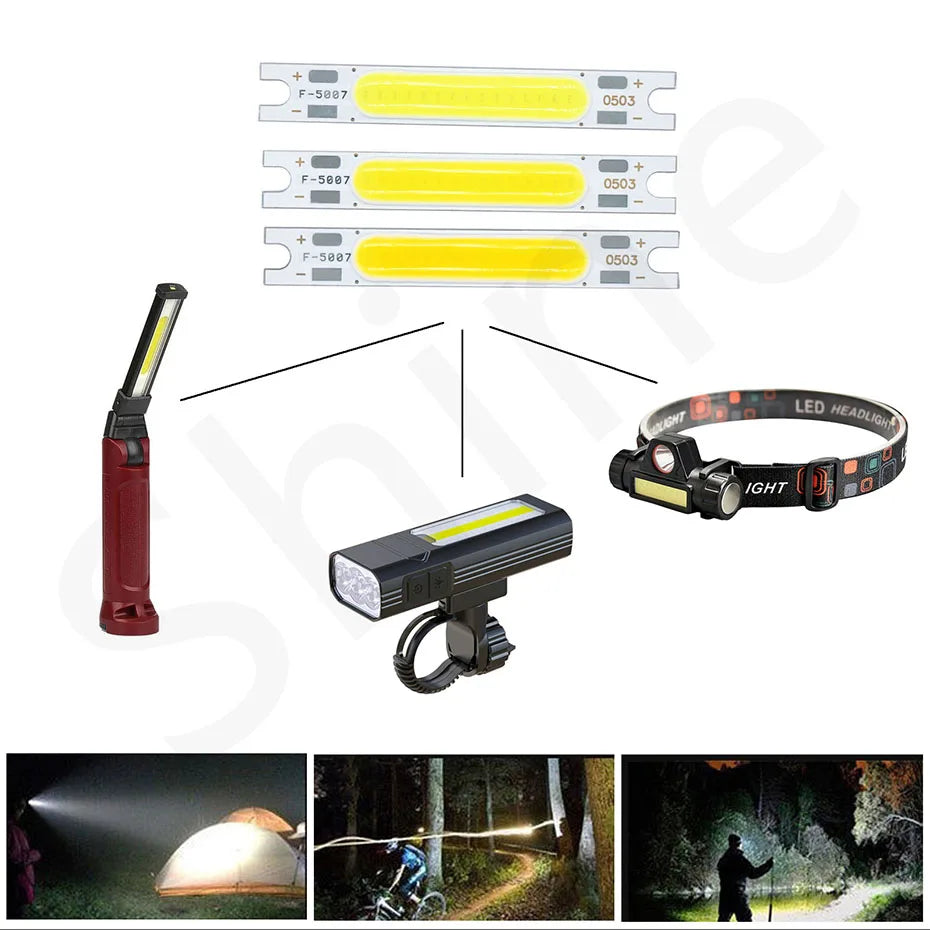 8pcs High Brightness LED COB Light Chip Lamp Beads 3W 5W DC 12V For LED Car Lights Bicycle Flashlight Wall Lamps Lights Tube DIY