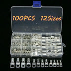 60/100/170pcs SC Bare Bolt Hole Tinned Copper Cable lugs Battery Terminal Wire Terminals Connector Suit SC10-6 SC16-8 SC25-8