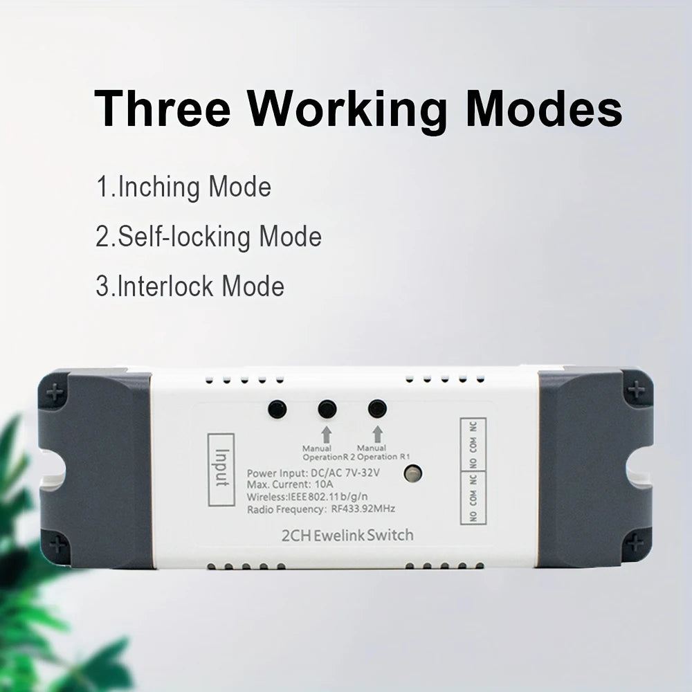 1/2/4CH EWeLink WIFI Smart Switch 7-32V 85-250V 220V Wireless Remote Control Relay Module For Garage Door Access Alexa Google