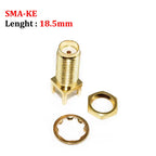 Cltgxdd 1/5/10pcs SMA-KE/KWE SMA Female Jack Adapter Solder Edge PCB Mount Antenna Base RF Copper Coaxial Connector Plug Socket