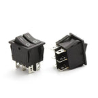 50PCS/LOT Factory Supply KCD2 Mini Rocker Toggle Switch Dual Push Button ON-OFF Plastic Rocker Switch with LED Light 16A250VAC