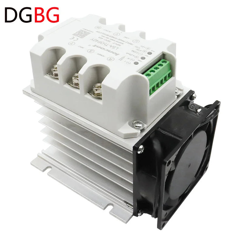 15A-40A Three-phase AC Voltage Regulating Module With Heat Sink And Fan Power Regulator Thyristor Solid State Relay Dimming