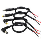 30cm DC Power Cord 5.5*2.1 / 5.5*2.5 Male Plug Connector Charging Cable 90 Degree Right Angle Adapter Power Extension Cord DIY