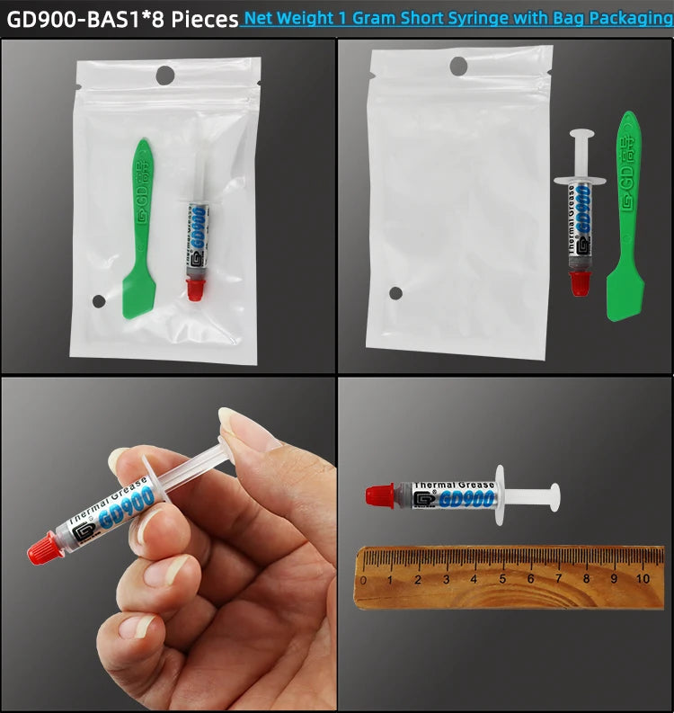 Net Weight 1/3/7/15/30 Grams Gray GD900 Thermal Conductive Grease Paste Plaster Heat Sink Commpound for CPU LED SSY BAS BR BX CB