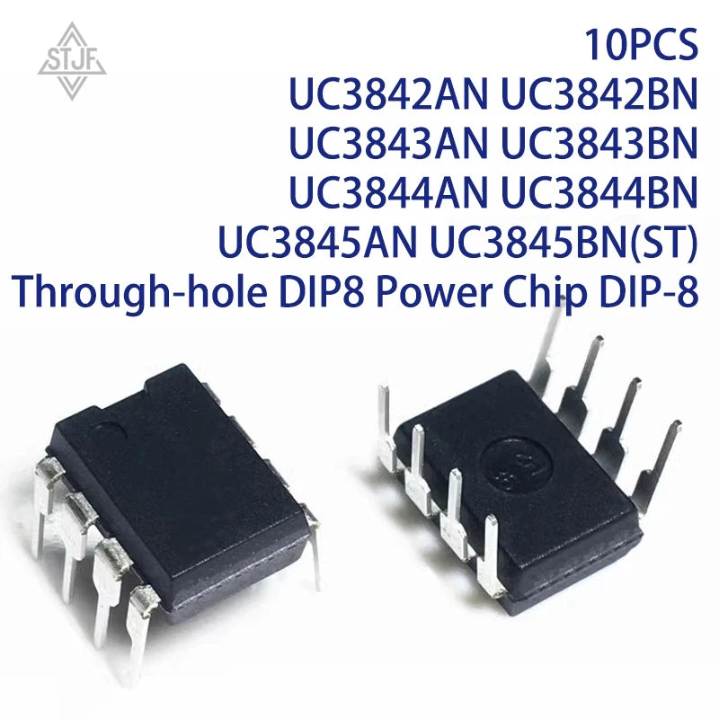 10PCS UC3842AN UC3842BN UC3843AN UC3843BN UC3844AN UC3844BN UC3845AN UC3845BN(ST) Through-hole DIP8 Power Chip DIP-8