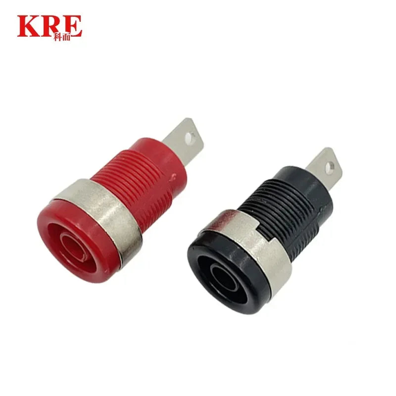 20PCS 4mm Banana Socket Connector 32A Insulated Female Jack 5 Colors Panel Mount Connector for Electrical Connection