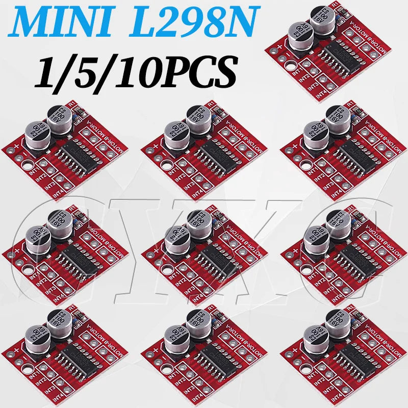 1/5/10PCS Mini L298N DC Motor Driver, MX1508 Mini Dual Channel 1.5A 2 Way PWM Speed Controller Dual H-Bridge Replace Stepper