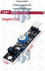 ‌TCRT5000 IR Reflective Sensor Module (3.3V-5V)  1-Channel Obstacle Avoidance & Line Tracking with Adjustable Sensor for arduino