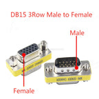 1PCS Mini Gender Changer Adapter DB9/DB15 VGA Male to Female/Male to Male/Female to Female RS232 Serial Plug Com Connector
