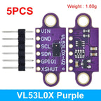 1/5PCS VL53L0X Time-of-Flight (ToF) Laser Ranging Sensor Breakout 940nm GY-VL53L0XV2 Laser Distance Module I2C IIC 3.3V/5V