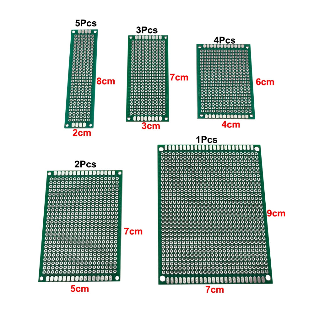 61/169Pcs/Box Double Side PCB Board Kit 40Pin Single Row Male and Female Pin Headers and 5.0mm Screw Terminal Blocks for Arduino