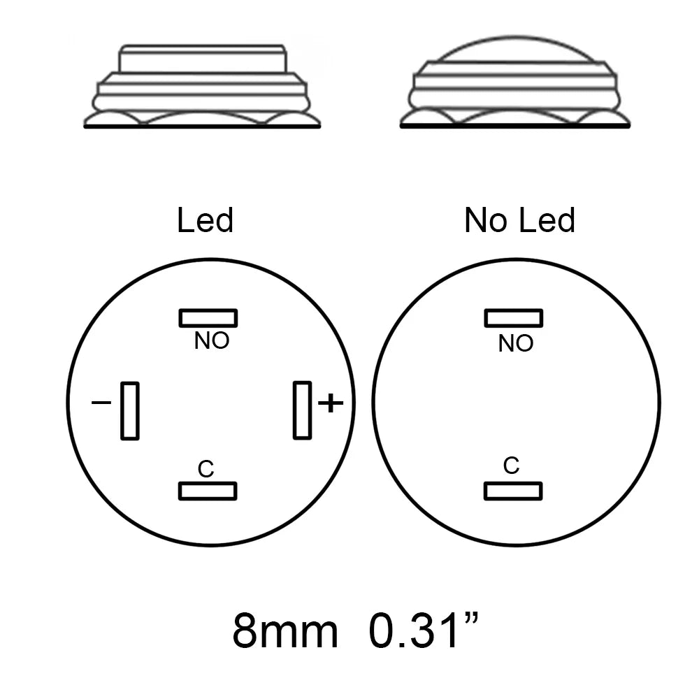 Electric Waterproof Power 12v Led Light Momentary Push Button Switch 8/10/12/16/19/22 Mm Pressure Switches 220v 24v 3v Keyboard