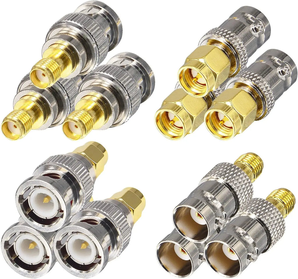 SMA to BNC Adapter for SDR,gmrs Handheld Radio, Scanner,Walkie Talkie Adapters SMA Male Female to BNC Male Female RF Coaxial