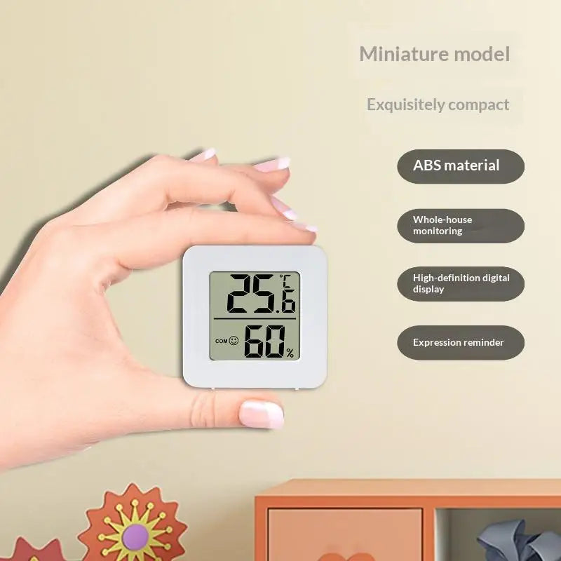 Temperature Gauge Mini LCD Digital Hygrometer: Indoor Room Humidity Meter Sensor Weather Home