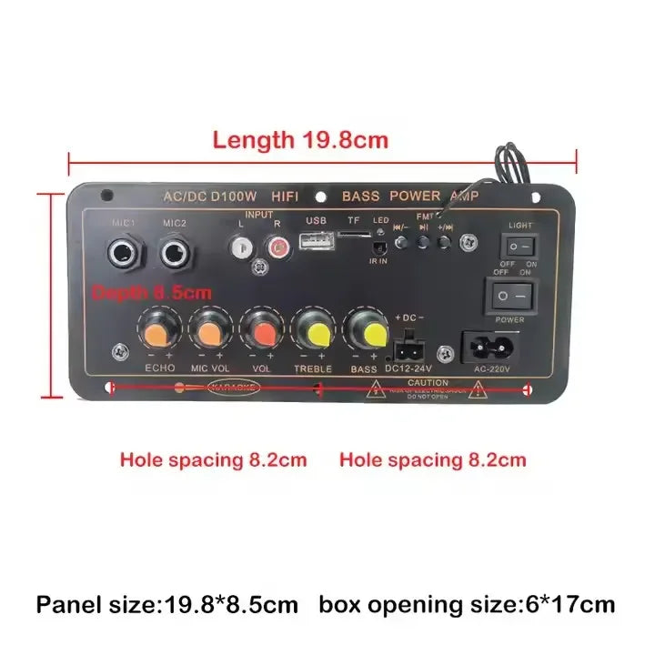 D100 BT Amplifier Board Karaoke Audio Speaker Subwoofer Bass Hifi Amplificador Board Audio Amplifier Board 100W for car home