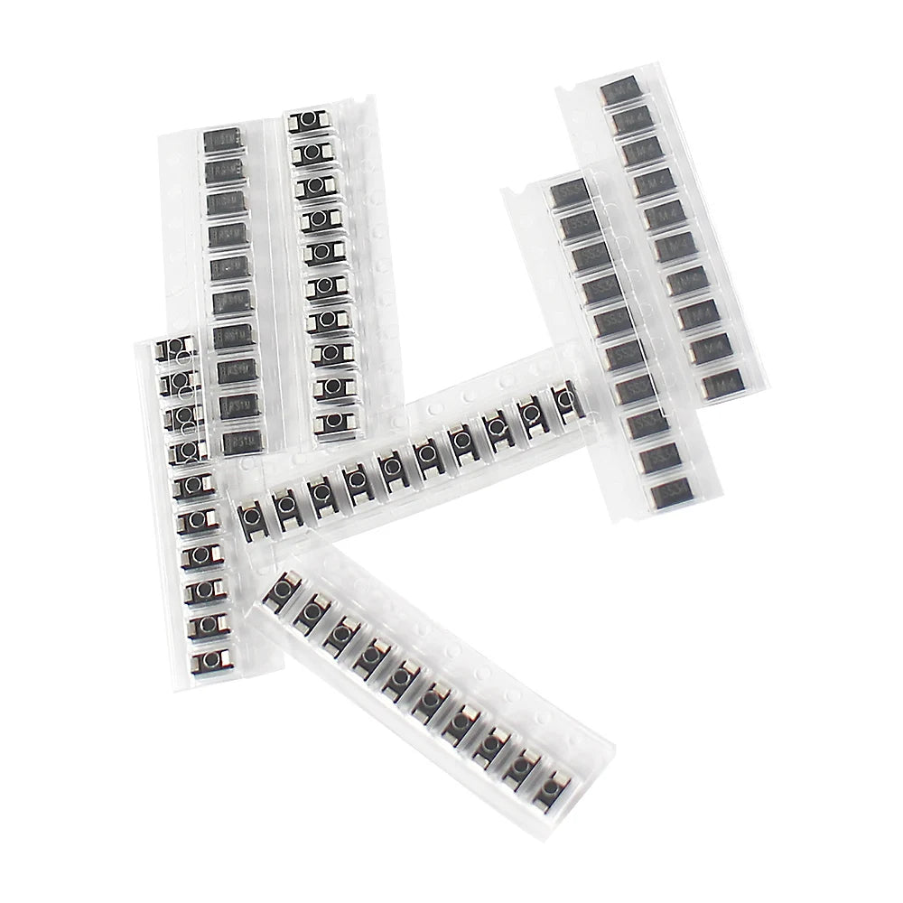70/210pcs SMD Diodes 7 Values Electronics Schottky Diode Set Includes 1N4007 M7 1N4001 M1 1N4004 M4 SS14 1N5819 US1M RS1M SS34