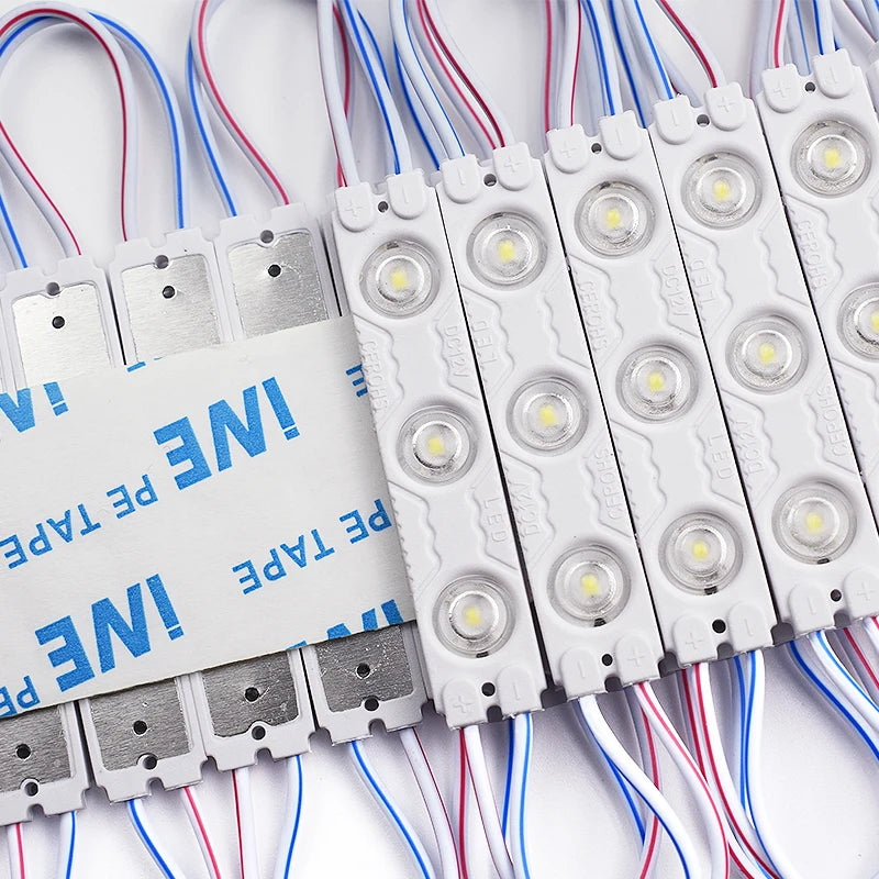 200pcs DC12V 2835 3LED Module Injection Outdoor Waterproof IP67 Strip Light for Shop Signboard Advertisement Sign Letter Decor