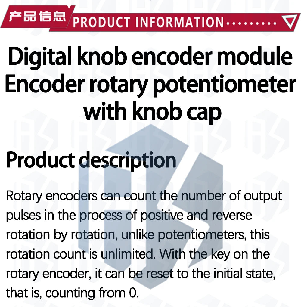KY‑040 / RV09 / EC11 360° Rotary Encoder Module, Rotary Potentiometer with Knob for Arduino