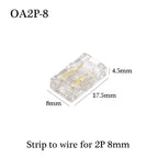 COB LED Wire Connector 5 8 10mm Connection Solderless Mini Buckle FCOB RGB CCT LED Strip Lights 2 3 4 Pin No Dark Area Connector