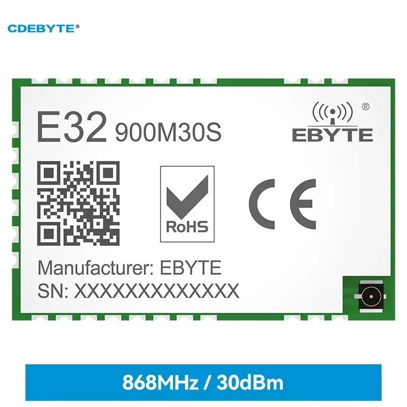 SX1276 Lora Wireless Module 868/915MHz 10KM Long Distance E32-900M30S SPI Low Power Consumption SPI LoRa Spread Spectrum Module