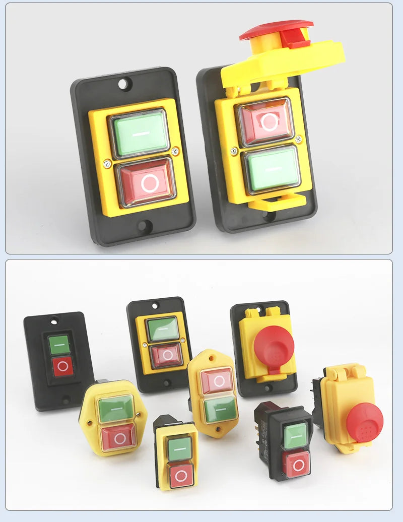 YH02A Electromagnetic Starter Push Button Switches Machine Tool Equipment IP55 Waterproof Safety Witch 28A Replace KLD28A KJD17A