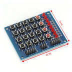 4X4 Matrix Keyboard For Arduino Array Module 16 Key Push Buttons Tastatur Switch Keypad Panel 4*4 Tasten 8LEDs Accessory DIY Kit