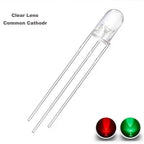 100 Pcs 5mm Led Diode Bicolor Two Color Red Green Blue Commmon Anode Cathode 2V 3V 20mA F5 Light Emitting Lamp Blub For DIY PCB
