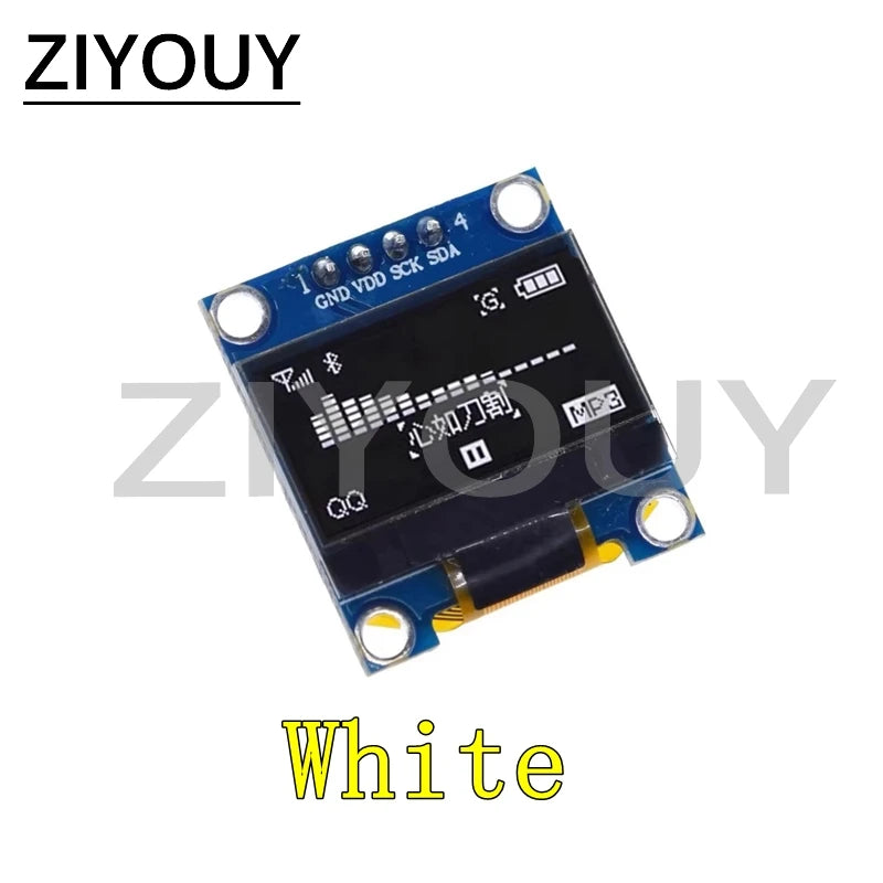 1PCS 0.96 OLED Display Screen Module I2C IIC 128x64 SS-D-1306 3.3V-5V Blue/blue Yellow/White for Arduino ESP32 ESP8266