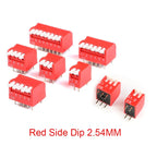 5Pcs Slide Type Switch Module 1 2 3 4 5 7 8 10PIN /1.27/2.54mm Position Way SMD/DIP Pitch Toggle Switch Snap Switch Dial Switch