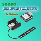 Seeed XIAO NRF52840 & Wio-SX1262 Kit for Meshtastic, LoRa 862-930MHz,868MHZ,915MHz, Integrated Antenna,Microcontroller Bluetooth