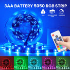 DC 5V 5050 RGB Strip LED Light Battery Powed Waterproof Ribbon Tape Stable Led Strips Indoor Outdoor Decoration Remote Control