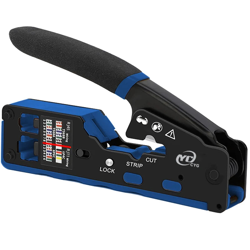 RJ45 CAT7 CAT6A Crimping Tool Connector for Cat7/6a/6/5e Network Connector Wire Cutter Wire Stripper Ethernet Crimper