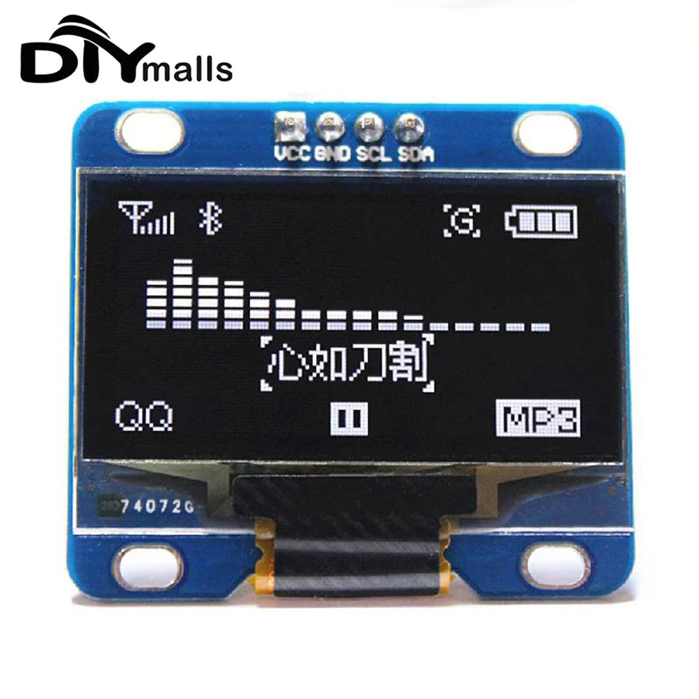 0.96" 1.3" Inch OLED Display Module White Yellow Blue I2C IIC Serial OLED LCD LED Screen for Arduino 51 MSP420 STIM32 SCR
