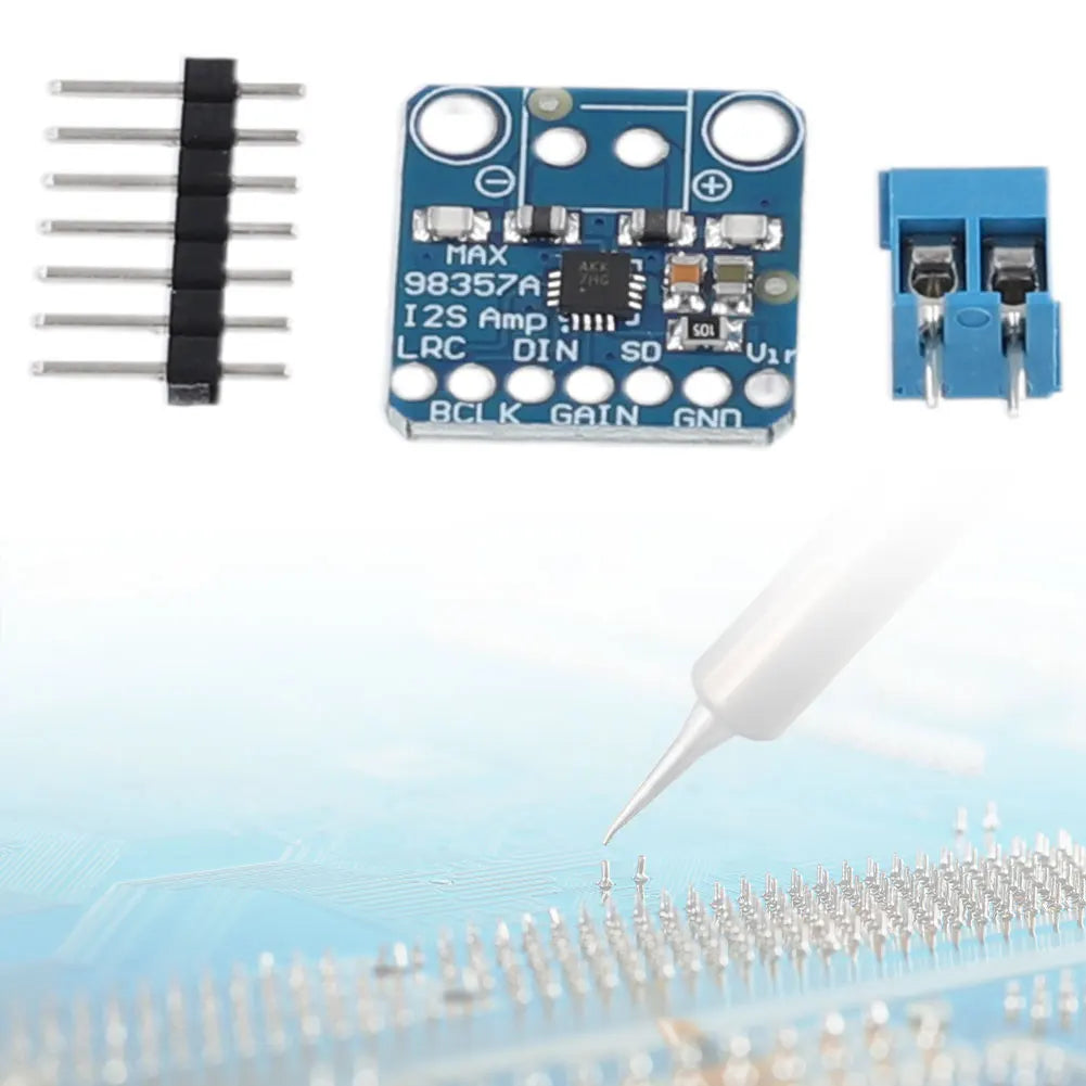 MAX98357 Filterless Audio Amplifier Module MAX98357A Class D Filterless Amplifier Breakout Audio Board I2S 3W for Raspberry Pi
