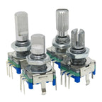 10PCS Half / Plum Axis Rotary Encoder, Handle Length 5Sets 15mm 20mm Code Switch/ EC11/ Digital Potentiometer With 13/15*17 Cap
