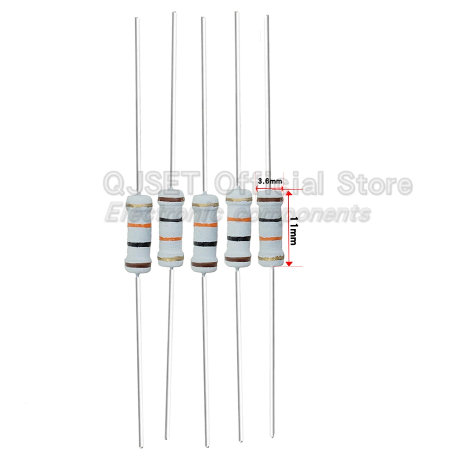 500pcs 1W Carbon Film Resistors 5% 10 Ohm 33 47 100 200 220 470 510 Ohm 1K 4.7K 10K 22K 33K 47K 100k 200k 220k 510k 470k 1M Ohms