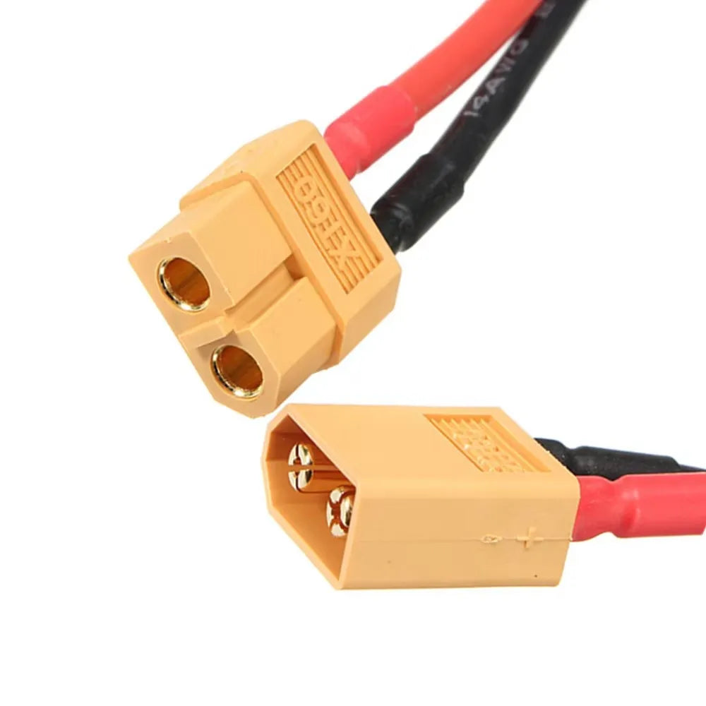 1PCS XT60 Connector Extension Cable Male to Female Plug Silicone Wire 14AWG 12AWG 5~50CM