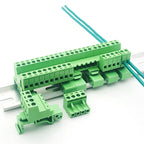1Set 2EDG-UKR-5.08mm Plug-in Wiring Terminal 35mm Guide Rail Mounting Screw Terminal Block Pitch 5.08mm 2P-12P