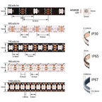 DC5V WS2812B WS2813 Individually Addressable RGBIC Led Strip DC12V WS2811 WS2815 5050 30/60/144Pixels/Leds/m Smart LED Light